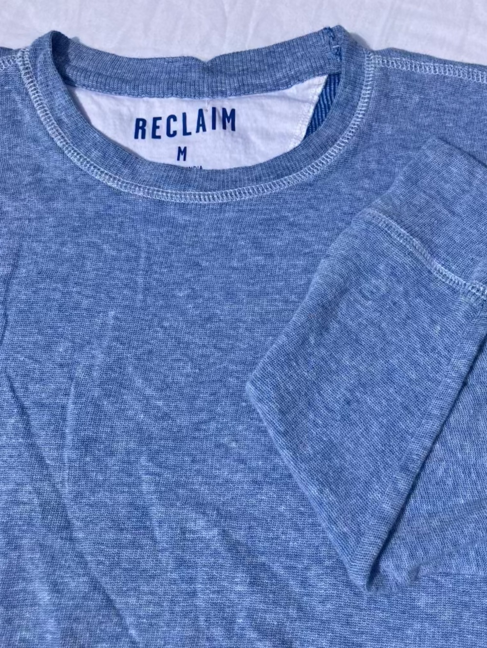 RECLAIM Long Sleeve Knit Jersey Blue Mens M